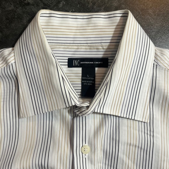 INC International Concepts Other - INC International Concepts Classic Fit Striped Dress Shirt Size Large Office